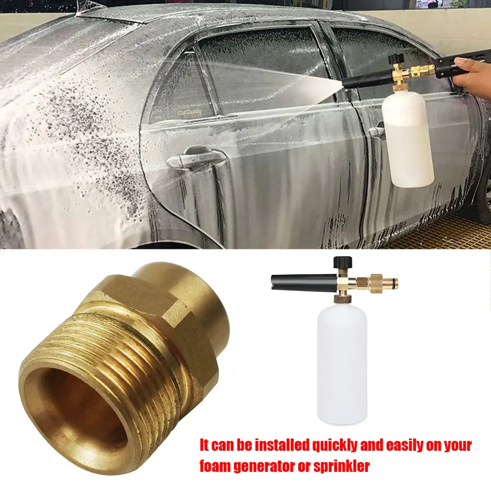 

Brass High Pressure Washer Snow Foam Lance Adapter Pot Spray Gun G1/4 Female Connector Practical Cleaning Tool Water Gun