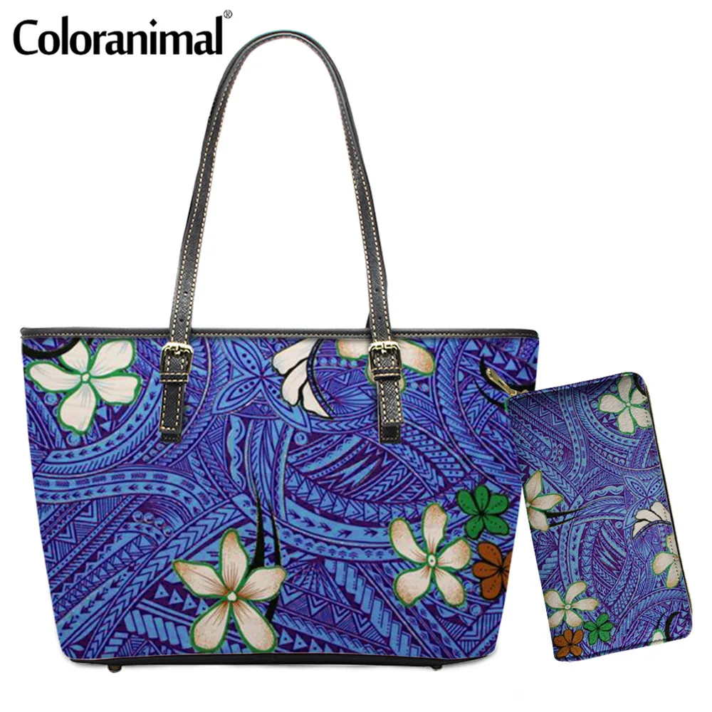 Coloranimal Самоанская узоры узор Женская сумка через плечо большой сумки из