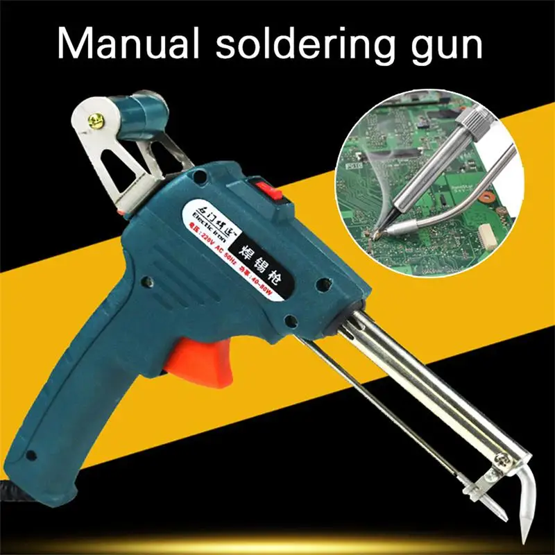 

Plastic Handle Electric Iron Soldering Tool Electric Iron Kit Soldering Iron Suit High Temperature Handheld Electrical Tools