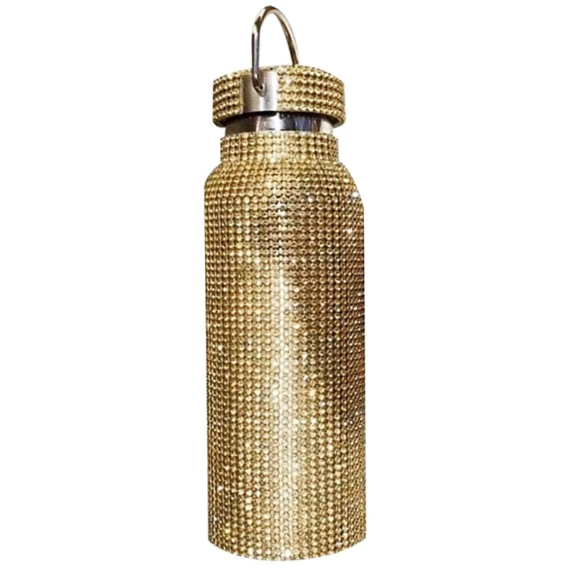 

Stainless Steel Diamond Thermos Bottle,Diamond Vacuum Flask, Bling Rhinestone Cup Sparkling High-End Insulated Bottle