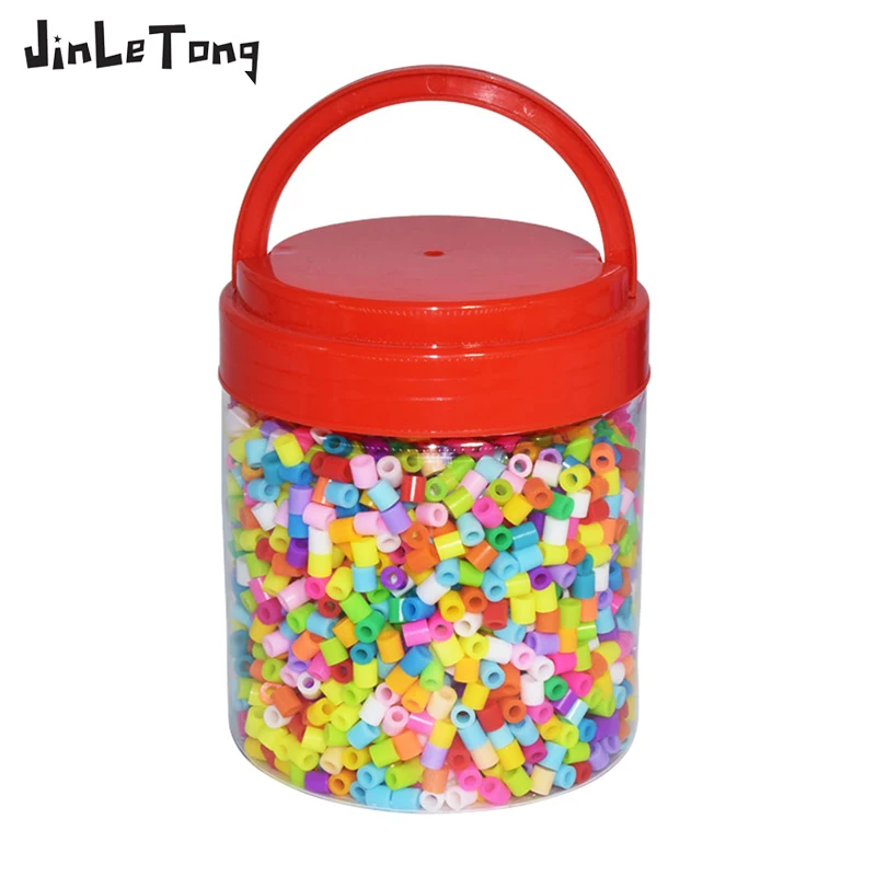 

JINLETONG Hama Beads 5mm set 3d puzzle fuse beads template children's DIY puzzle toy colormixing 3500pcs
