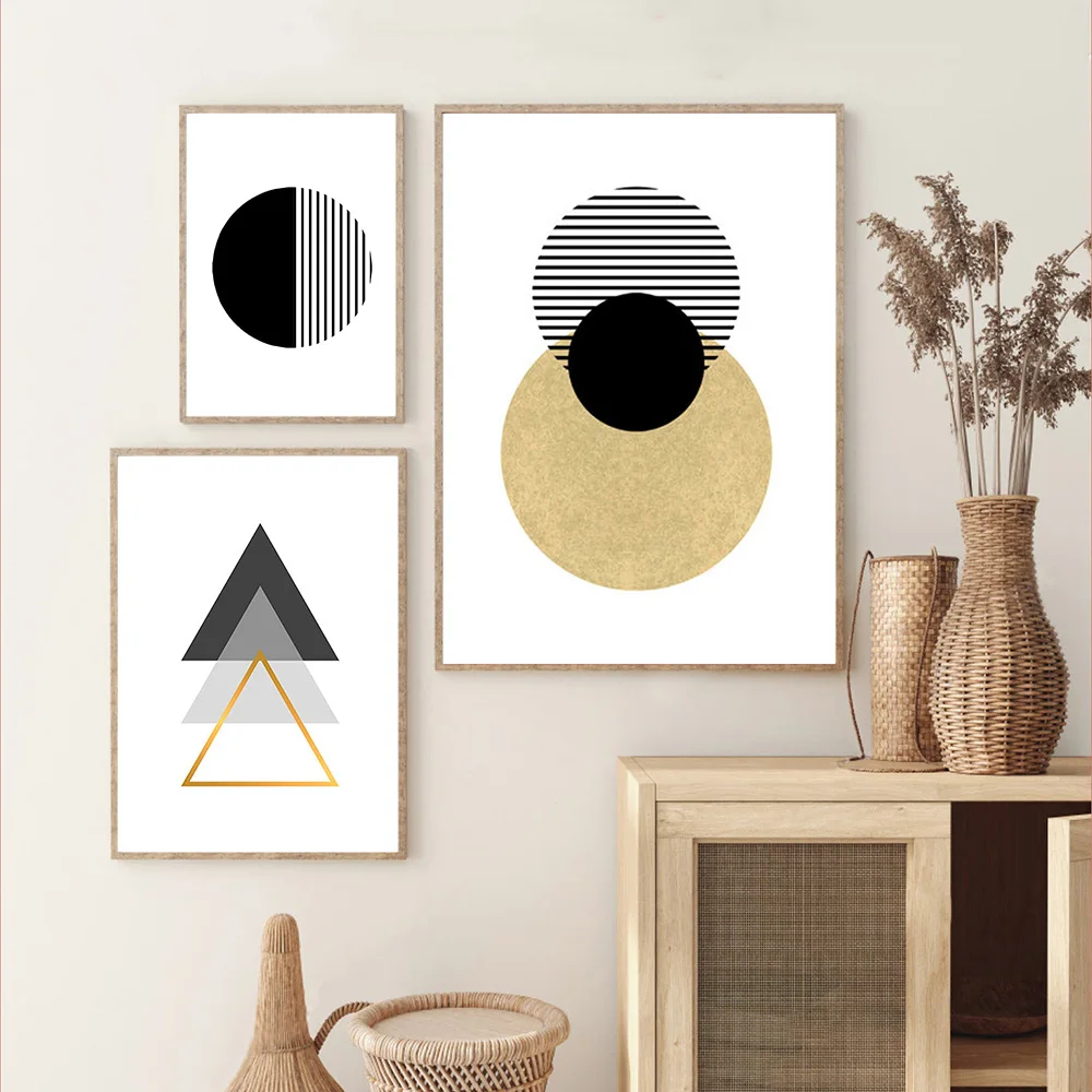 Абстрактная линия и полоса настенный плакат минималистичный геометрический