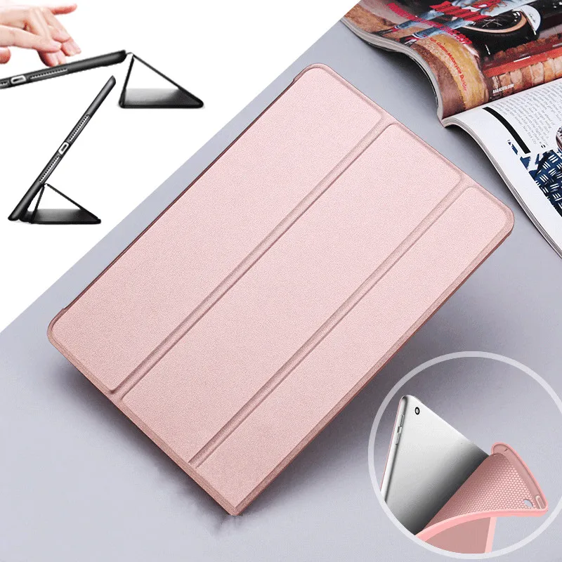 Чехол для Apple iPad 6 Air 2 Funda Мягкая силиконовая задняя крышка из искусственной кожи