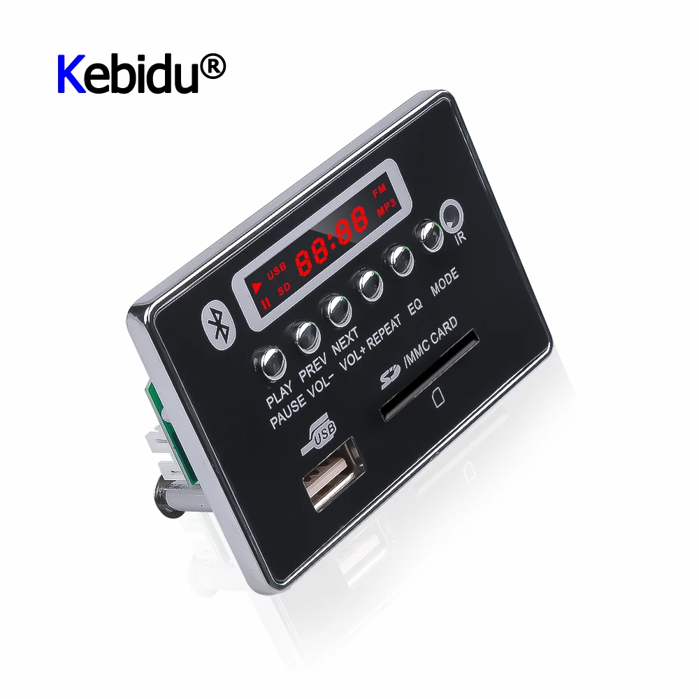 MP3 модуль 5V 12V Hands free декодер плата Bluetooth Автомобильный USB плеер FM Aux радио для
