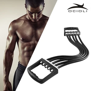 Эластичный Эспандер для фитнеса, 5 трубок, для йоги, занятий спортом в помещении