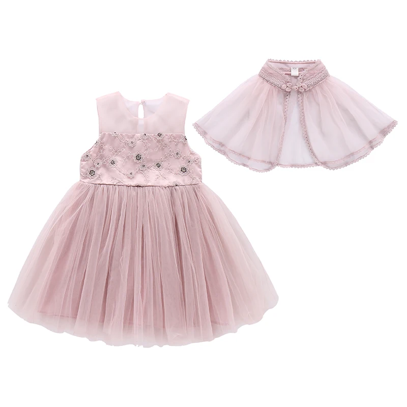 Summer Dresses For Girls 2019 Brand Clothing White Shawl Princess Party Dress Chinese Vintage Embroidered 3-14Y | Детская одежда и