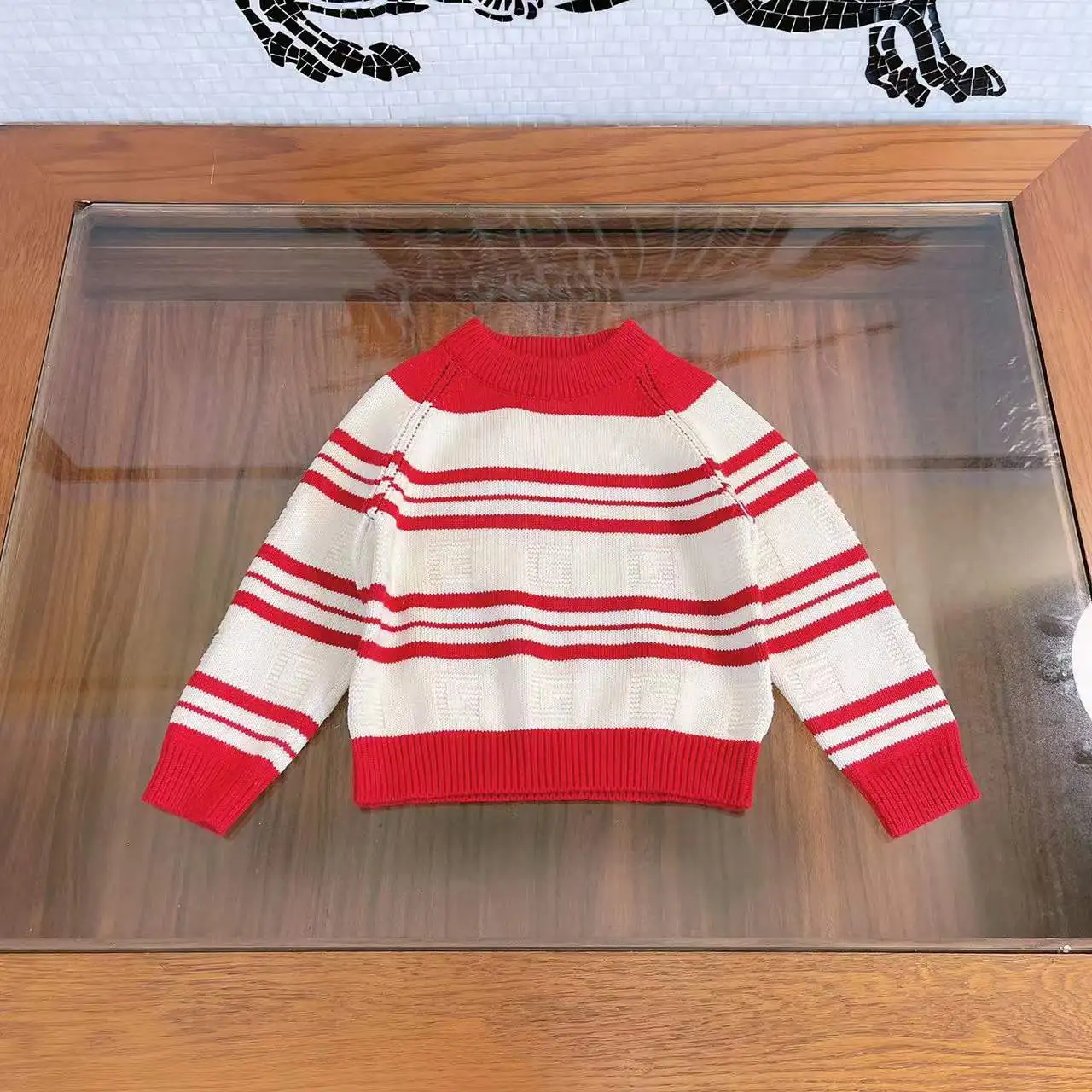 

High-end children's clothing 2021 boys and girls letter sweater baby sweater pullover sweater children's bottoming shirt