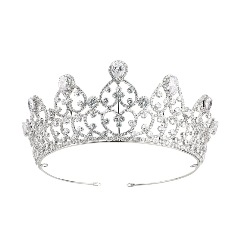 

Himstory Vintage European Bridal Tiaras Women Princess Cubic Zircon Crystal Wedding Headpiece Jewelry Hair Accessories