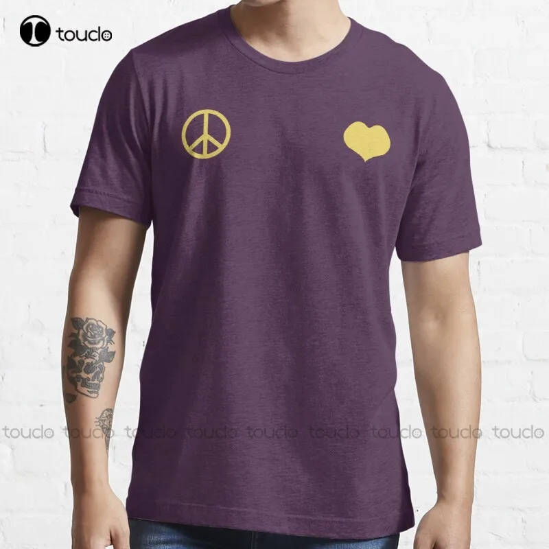 

Новая футболка Peace And Love-Josuke, футболки для учителей, мужские повседневные рубашки унисекс