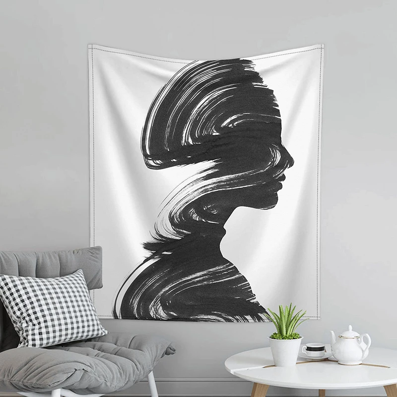 

Art Style Tapestry Cute Girl Bedroom Decoration Wall Hanging Simple Inspirational Phrase Tapestry Room Decoration Wall Cloth