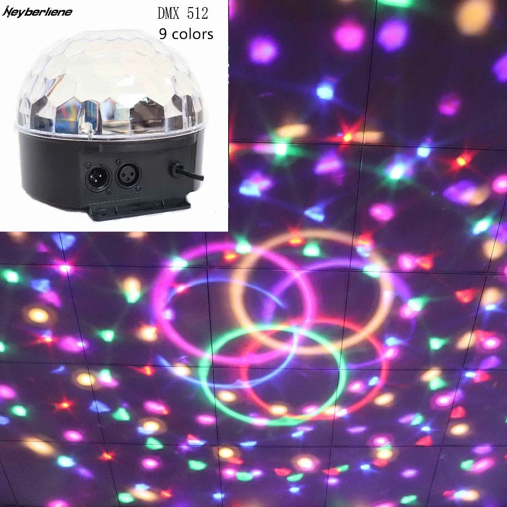 9 Цвета Dj dmX 512 контроллер вечерние светильник s сценический светодиодный кристалл