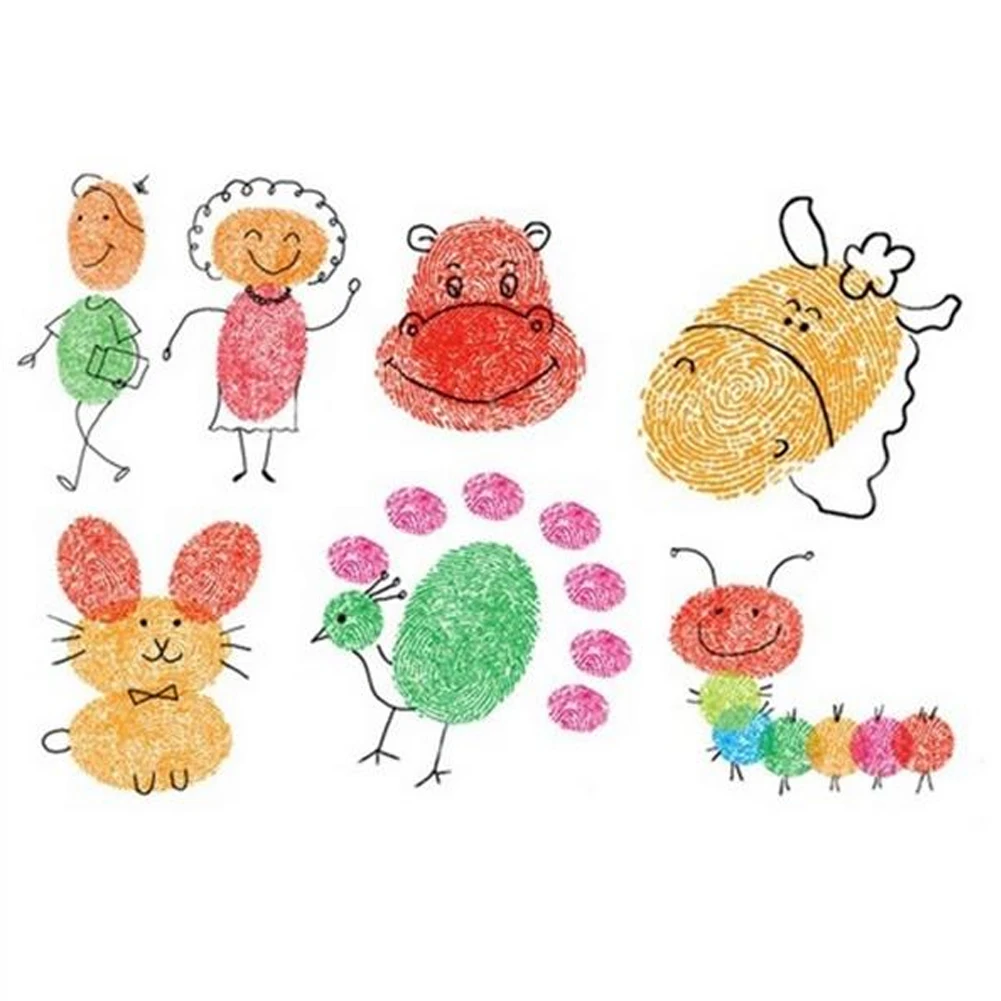 

Multicolor For Kids Toy Craft Paint Supplies Drawing Tool DIY Pigment Hand Finger Painting Graffiti Ink Pad