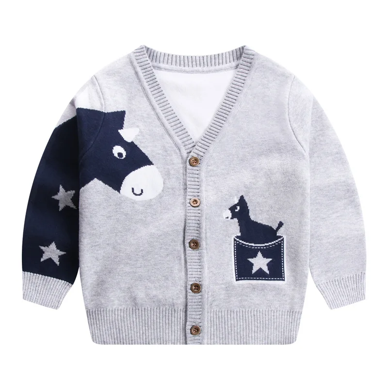 

Cardigan Boy Sweater Winter Knitted Clothing Tops Autumn Warm For Toddlers Baby