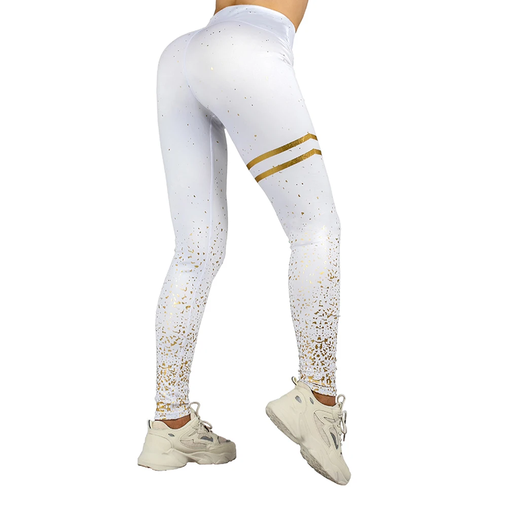 

Casual Fitness Little Hot Stamping Yoga Pants Printing Leggings Hip-Lifting Breathable Sports Pants Women