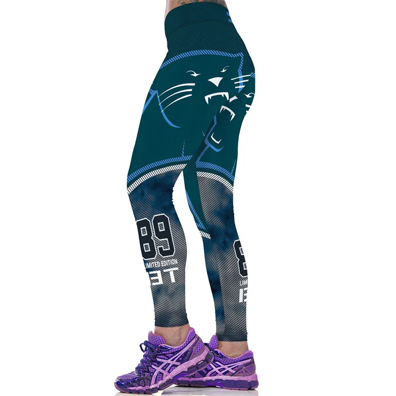 2020 New Running Fitness Pants European American Yoga Rugby Team Digital Printing Hip High Waist Sports Leggings | Спорт и
