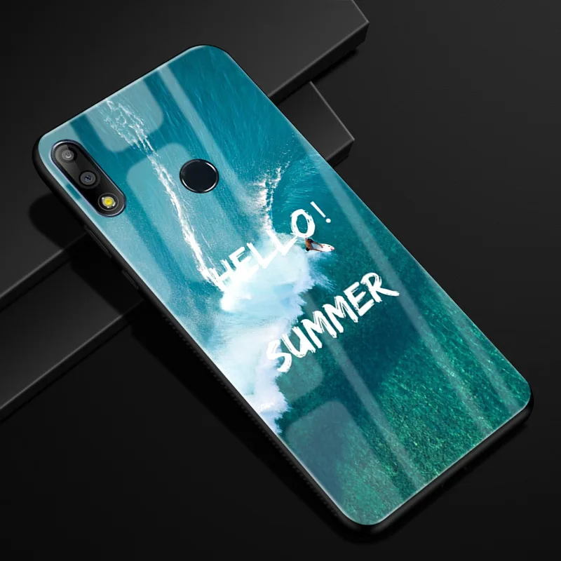 Для Asus Zenfone Max Pro M1 ZB601KL Чехол Жесткий PC стеклянный чехол для телефона черный ТПУ бампер чехол для Asus Zenfone Max Pro M1 ZB602KL