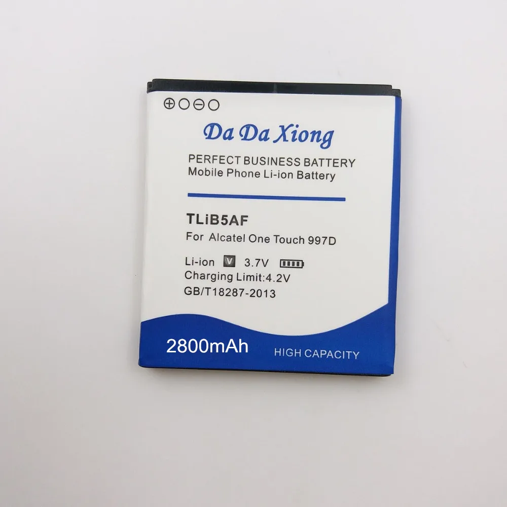 Аккумулятор Da Xiong 2800 мАч TLiB5AF для Alcatel C5 OT5036 OT5036D OT-5036 TCL S800 S710 997D OT-5036D OT997 5037 5037D |