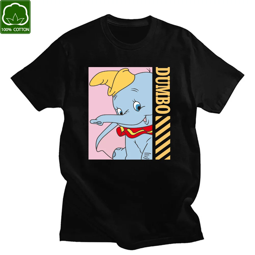 Camiseta Unisex de elefante azul de dibujos animados, Camiseta de algodón de manga corta, Camiseta con estampado de Hip Hop para mujer, Tops informales con estampado Harajuku 2021