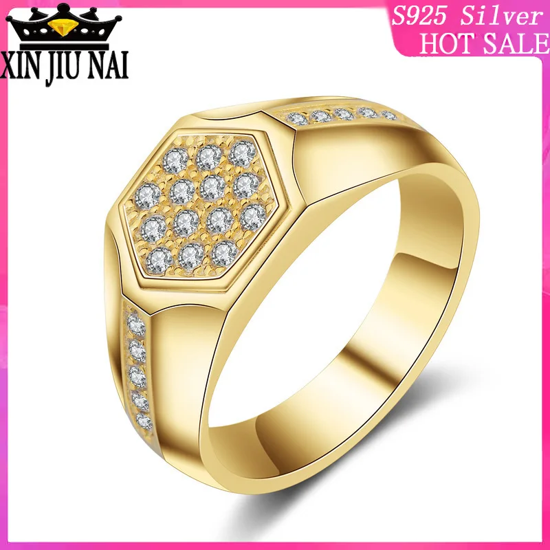 Кольцо с платиновым покрытием имитация бриллианта большое мужское кольцо набор