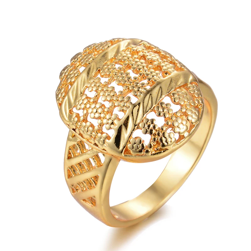 Wando Новое волнистое цветочное кольцо золотого цвета модное тонкое ювелирное