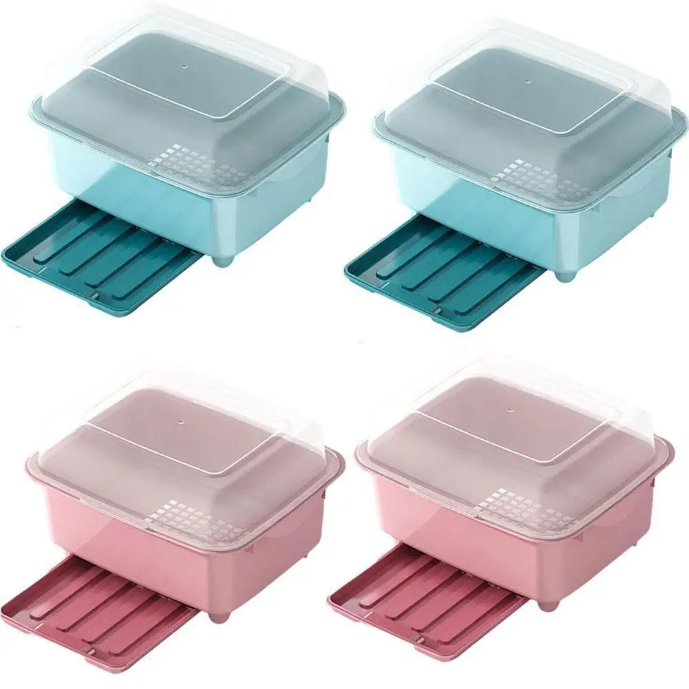 

Kitchen Storage Bowl and Chopsticks Box Bowl Drain Rack Kitchen Household Cup Holder with Lid Dish Rack Plastic Cupboard