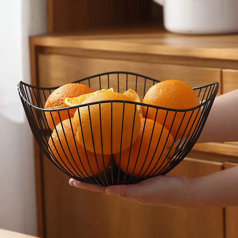 

Metal Fruit Vegetable Storage Bowls Kitchen Eggs Baskets Holder Nordic Minimalism Kitchen Dessert Holder Organizer Cake Stand