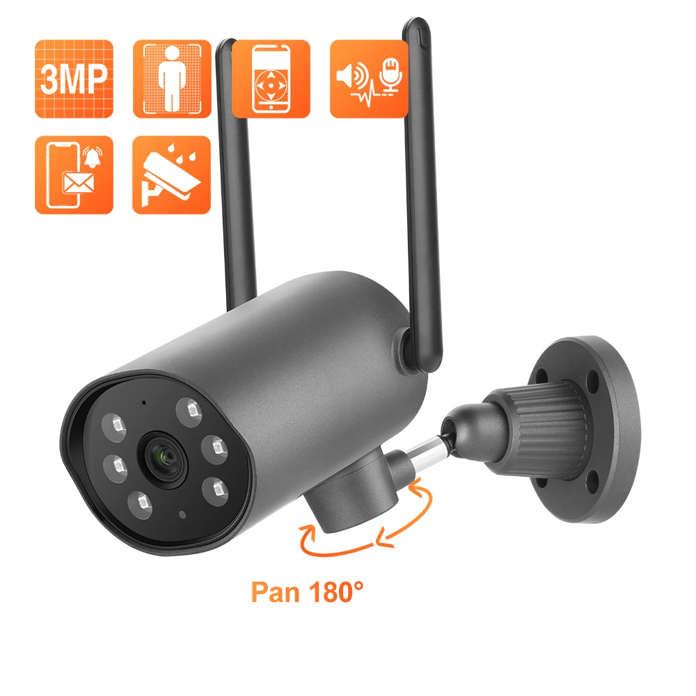 Techage 3.0MP WiFi IP-камера Наружная водонепроницаемая беспроводная 2 4 ГГц камера
