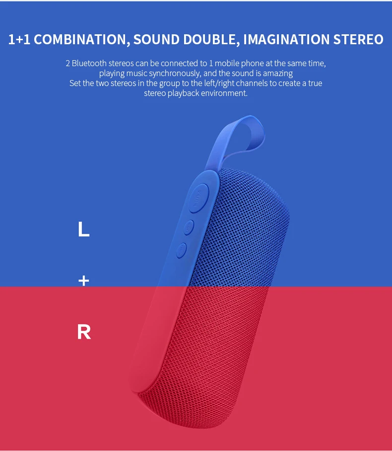 Bluetooth-динамик портативный беспроводной громкий динамик 3D стерео колонка