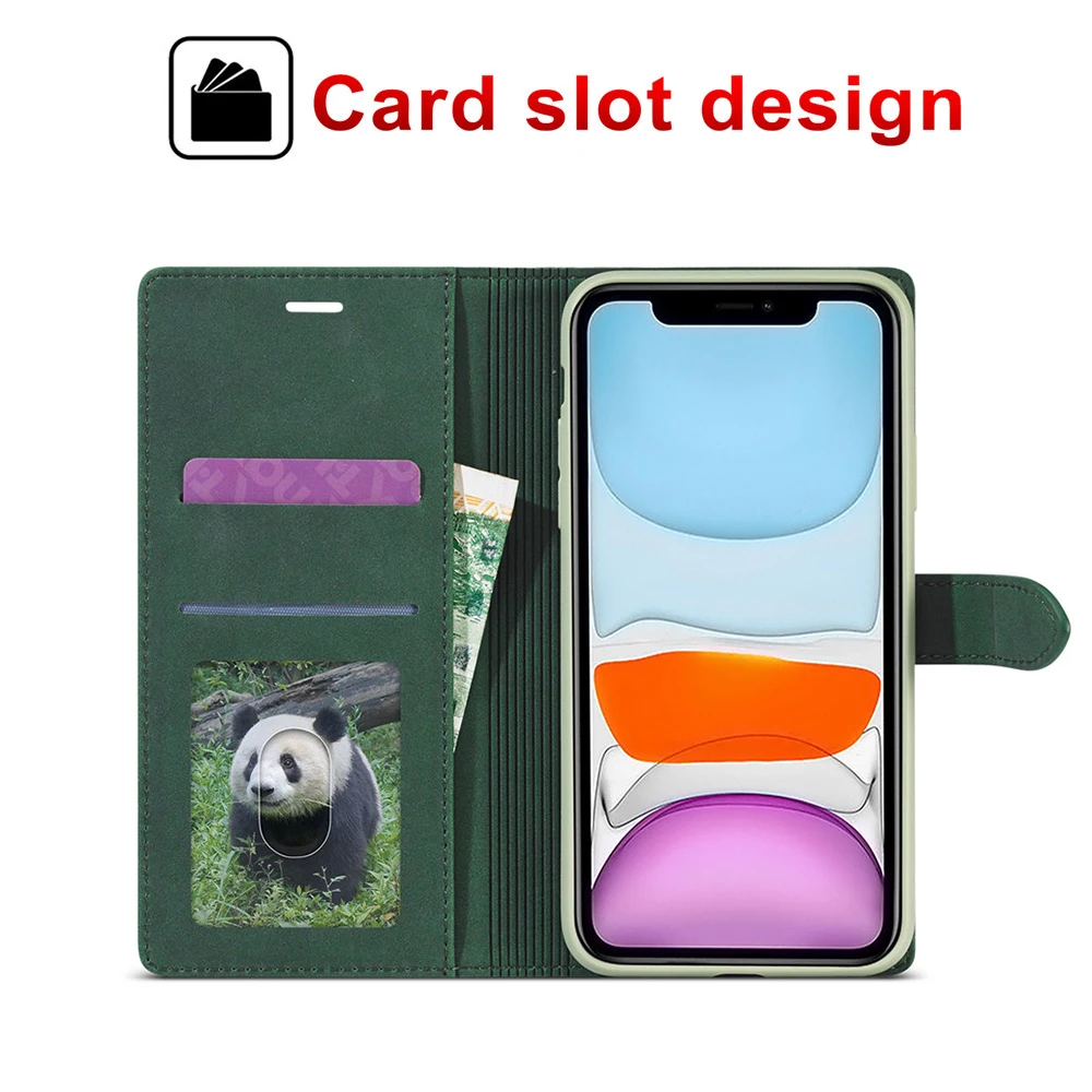 Роскошный кожаный чехол-кошелек с откидной крышкой для iPhone 11 iP 12 Mini Pro XS Max SE 2020 X XR 8