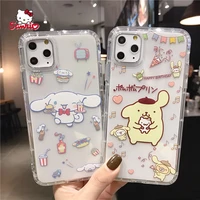 sanrio hello kitty silicone transparent phone case for iphone13 13pro 13promax 12 12pro max 11 pro x xs max xr 7 8 plus cover