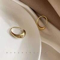 new korean version smooth and exquisite round hoop earrings womens wedding party 2021 trend fashion minimalist jewelry