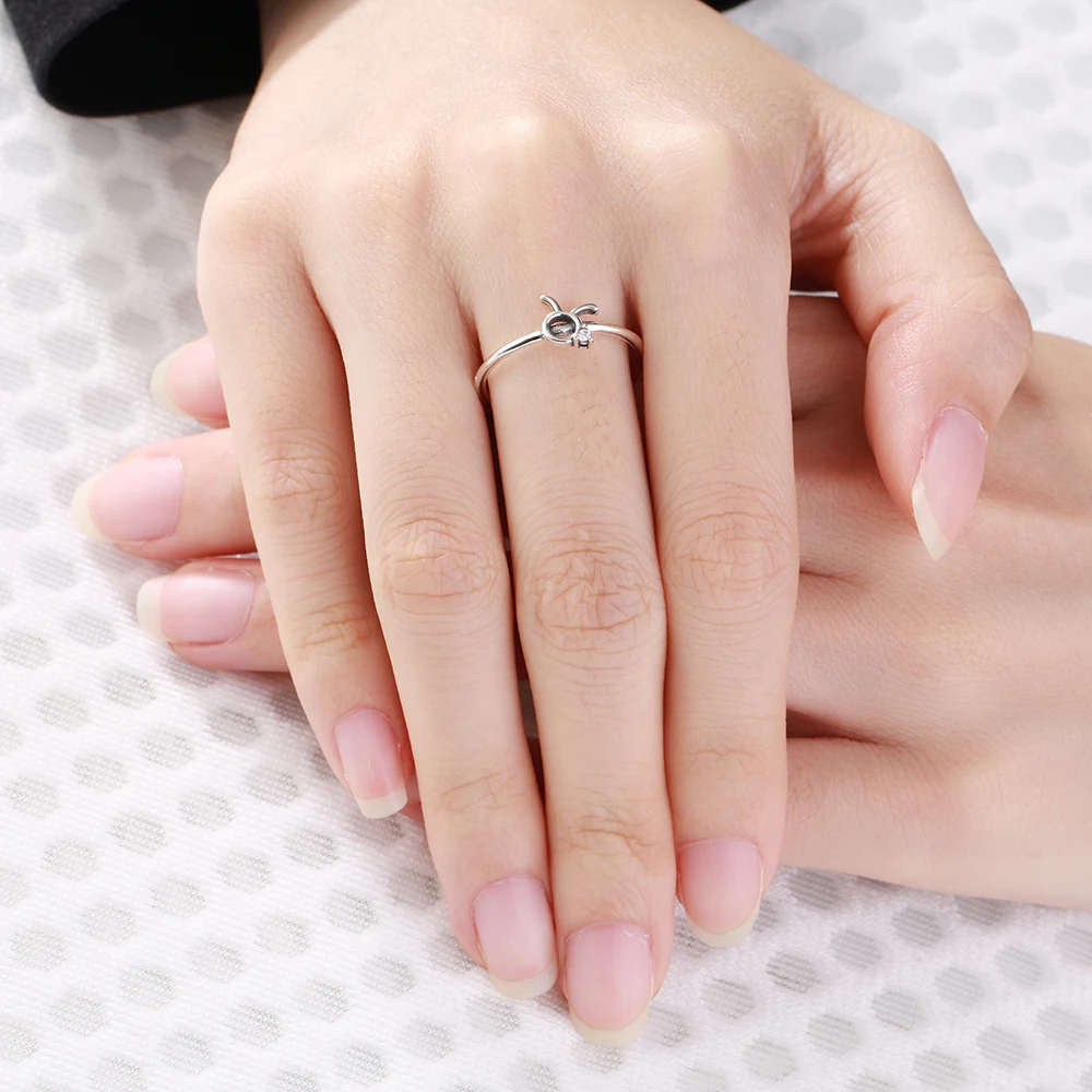 

Taurus Twelve Constellation Vintage Zirconia Real 925 Sterling Silver Ring for Women Girl Friend Zodiac Sign Birthday Gift 2021
