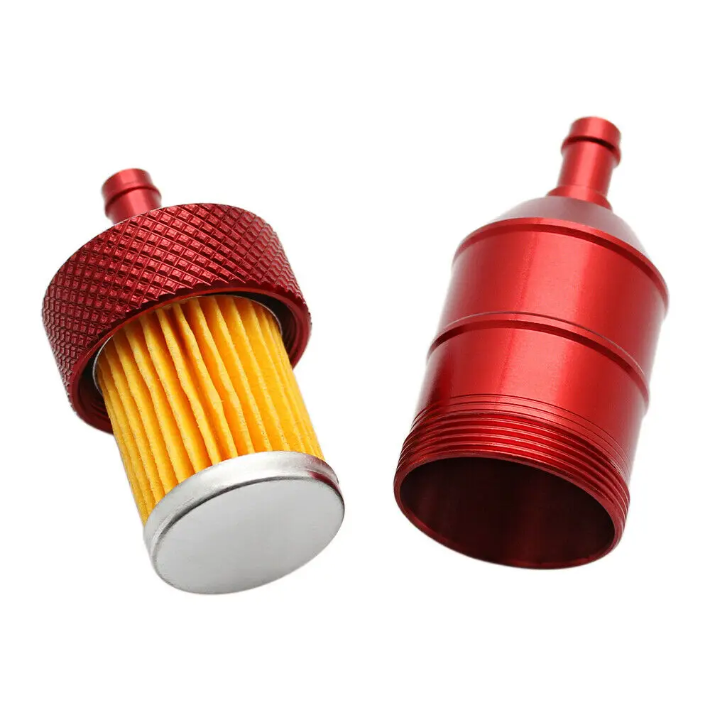 

Red Fuel Cleaner Filter Paper CNC Aluminium Alloy Accessories 5/16inch