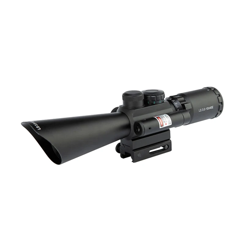 

3.5-10x40 Powerful Laser Riflescope Optical Scope Sight Hunting Aim Holographic Collimator Reticle Airsoft Tactical Accessories