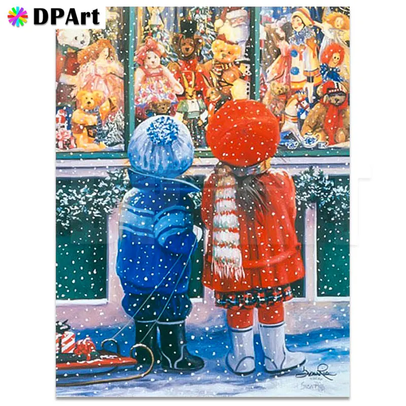 Алмазная картина полностью квадратная/круглая дрель Daimond Рождественский подарок