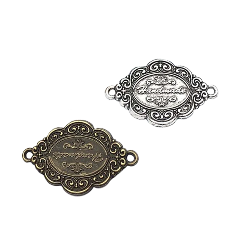

5pcs alloy bronze 25x40mm handmade text sign pendant 3961 DIY jewelry accessories