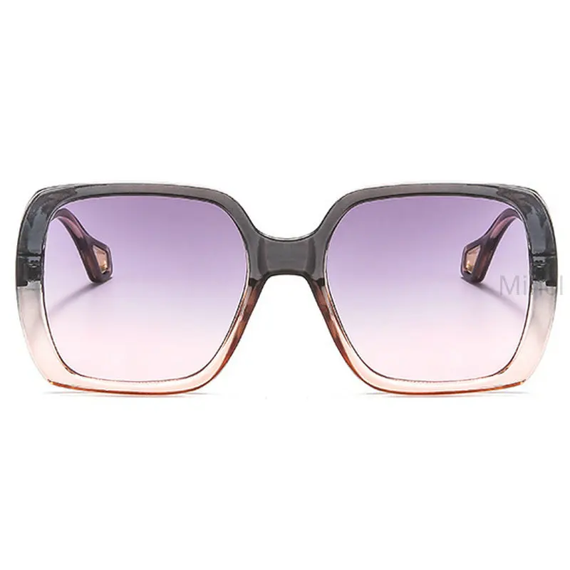 Квадратные негабаритные градиентные солнцезащитные очки женские модные