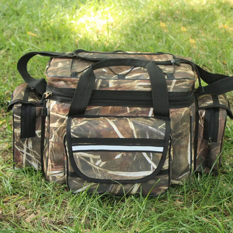 Camouflage leaf Многофункциональные сумки для альпинизма, рыболовные снасти, рыболовные снасти, катушка, приманка, сумка для хранения, Mochila Sac De Peche Hengelsport XA2G - Цвет: Camouflage leaf