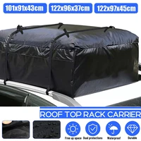 2021 multi size large waterproof car cargo roof bag rooftop luggage carrier black storage cube bag travel suv van for cars 420d