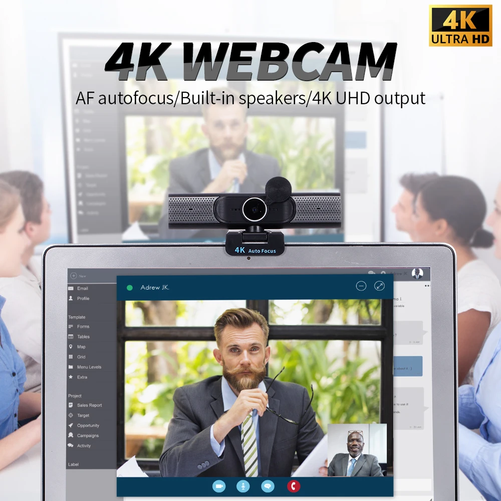 4K камера AF Автофокус веб Встроенный микрофон Plug and Play с конфиденциальности чехол