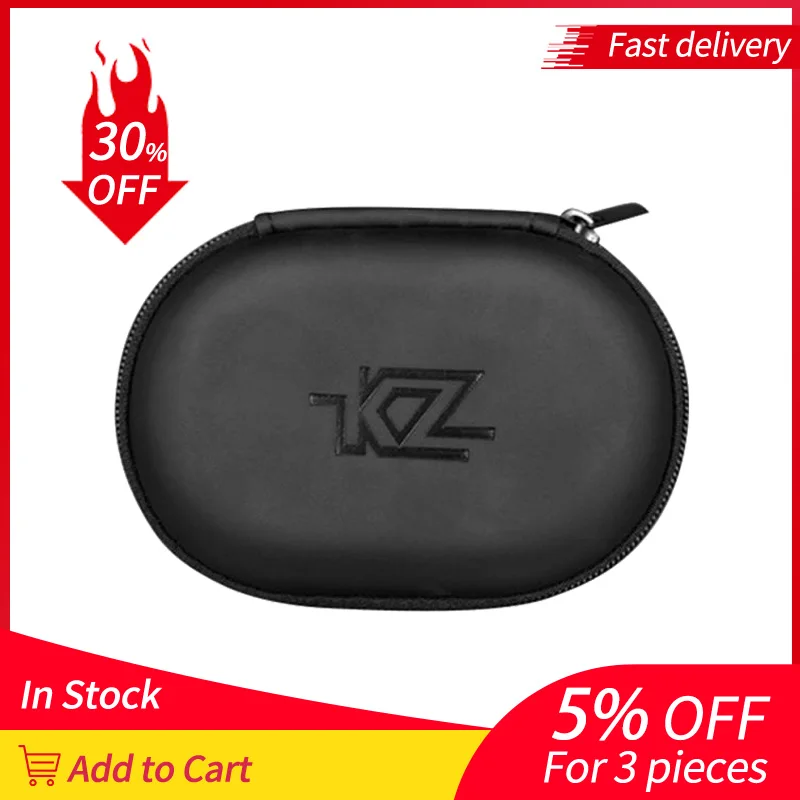 

Kz Case Headphone Earphone Case PU Leather Portable Waterproof Earthquake Resistant Earphone Storage Bag Earphone Accessories