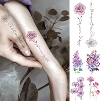 temporary waterproof tattoo sticker women fashion rose flower arm arm transfer tatto 2021 body art flash tatoo kids