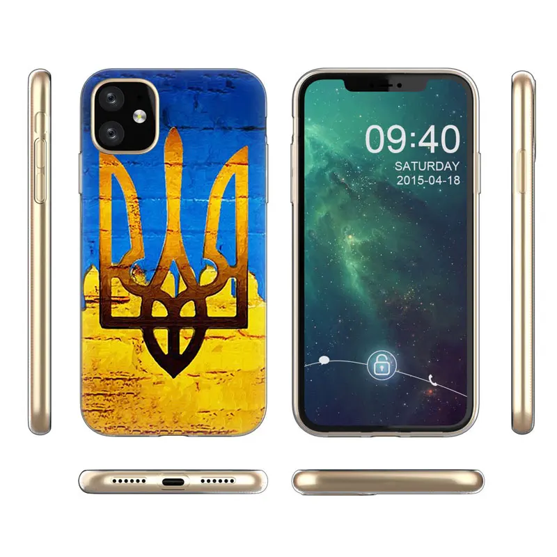 Горячий флаг Украины Мягкий силиконовый прозрачный чехол для Apple iPhone 11 Pro XS Max X XR 6