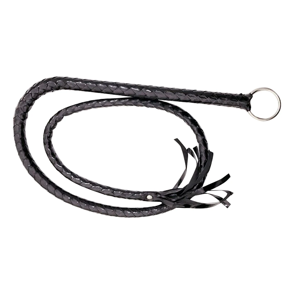

Crop Non Slip Party Flogger PU Leather Training Portable Costume Accessories Long Equestrian Cosplay Supplies Horse Riding Whip