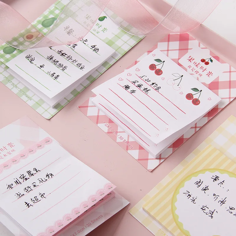 

30Page Korean Sakura Stationery Message Memo Pads Exquisite Creative Daily Sticky Notes Cute Notebook School Office Supplies