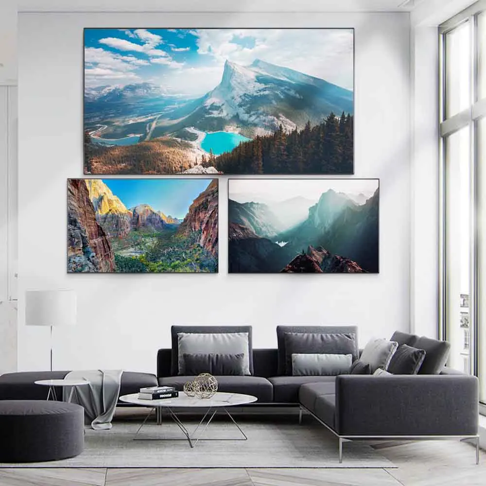 

Landscape oil painting mountain color rock art canvas painting living room corridor office home decoration mural