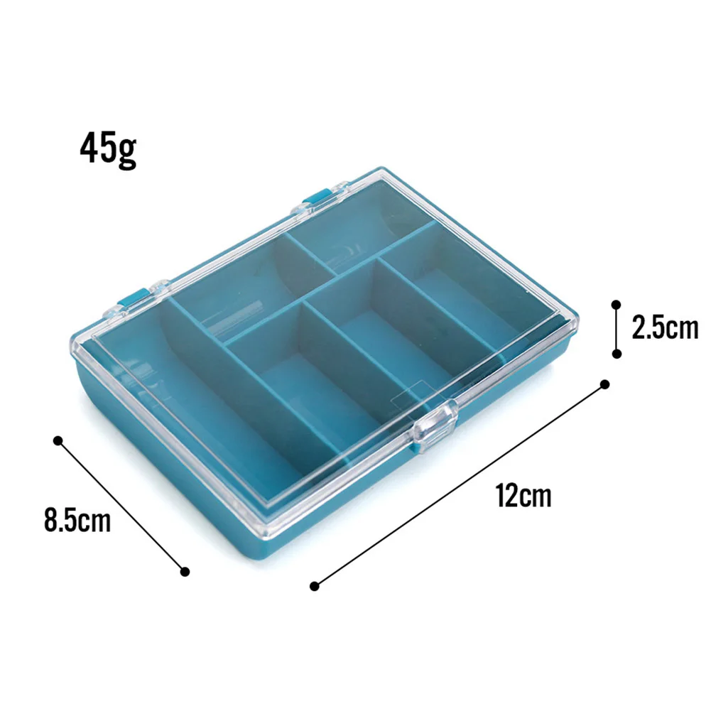

6 Compartments Fishing Tackle Box Storage Case Carp Coarse Sea Fishing Bit Boxes For Hooks Swivels Beads Spinners Pesca Iscas