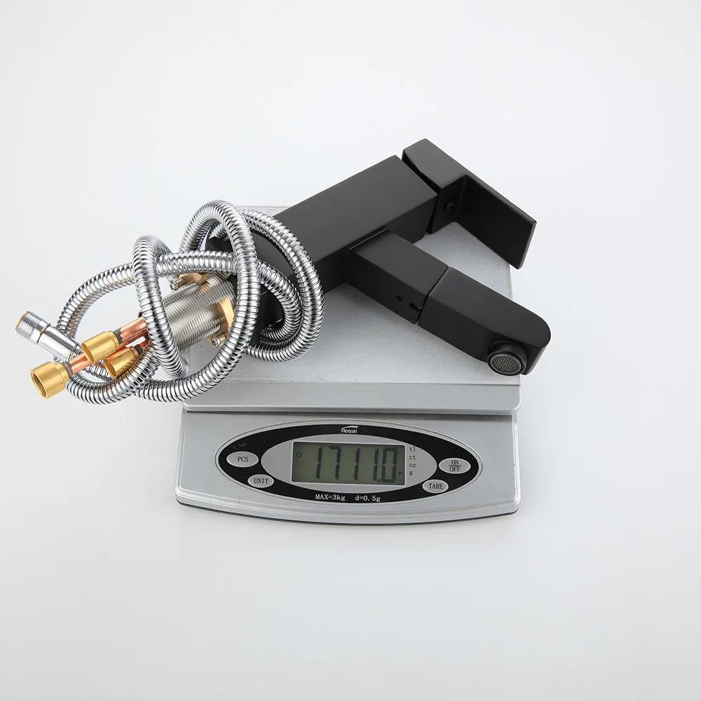 Desrin Заводской магазин современный квадратный черный латунный кран для ванной