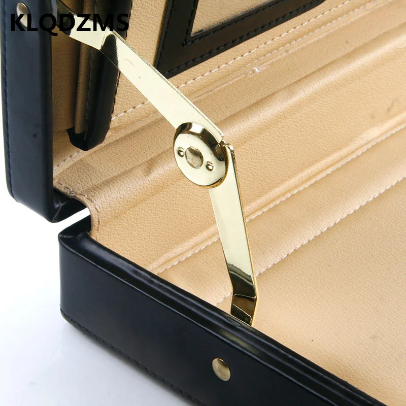 KLQDZMS Men's Password Box PU Handbag Briefcases Password Bags Office Business Laptop-Bag Multifunctional Password Box