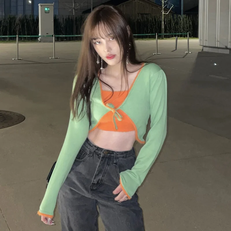 Кардиган Свитер мягкая ветровка корейское тонкое пальто короткий жилет для